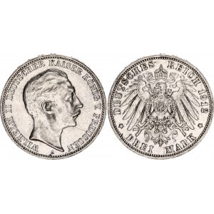 Germany - Empire Prussia 3 Mark 1912 A