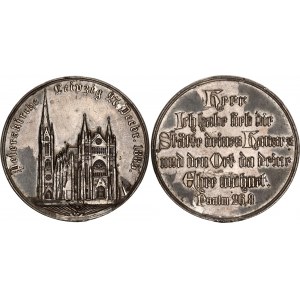 Germany - Empire Saxony Zinc Medal Inauguration of St. Peter's Church in Leipzig 1885