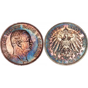 Germany - Empire Saxony-Albertine 5 Mark 1908 E