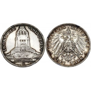 Germany - Empire Saxony-Albertine 3 Mark 1913 E NGC MS 62