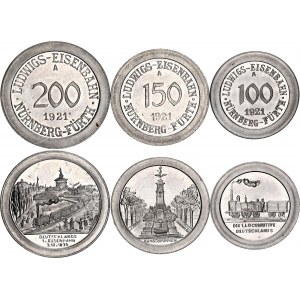 Germany - Weimar Republic Nürnberg Lot of 3 Notgelds 100 - 150 - 200 1921