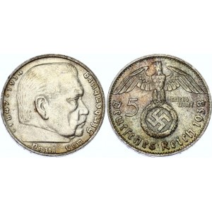 Germany - Third Reich 5 Reichsmark 1938 D