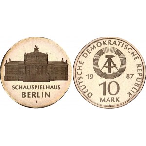 Germany - DDR 10 Mark 1987 A Berlin Theater Proof