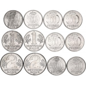 Germany - DDR Lot of 12 Coins 1957 - 1982