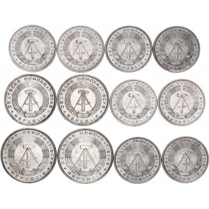 Germany - DDR Lot of 12 Coins 1957 - 1982