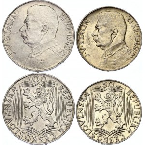 Czechoslovakia 50 & 100 Korun 1949