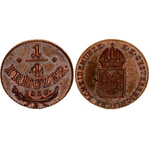 Austria 1/4 Kreuzer 1816 B