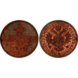 Austria 1/4 Kreuzer 1851 A