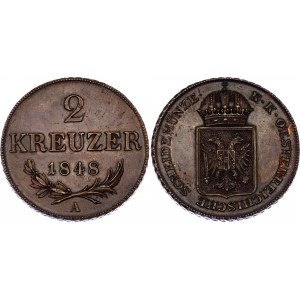 Austria 2 Kreuzer 1848 A