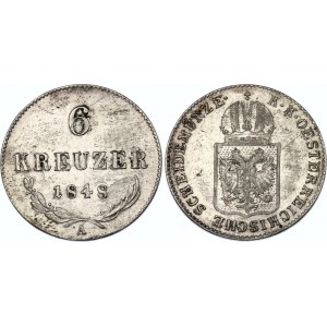 Austria 6 Kreuzer 1848 A