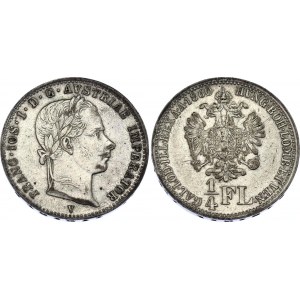Austria 1/4 Florin 1860 V