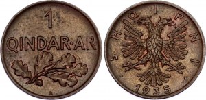Albania 1 Qindar Ar 1935 R