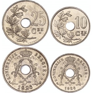 Belgium 5 & 10 Centimes 1926