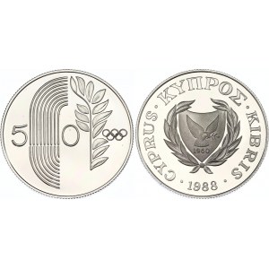 Cyprus 50 Cents 1988