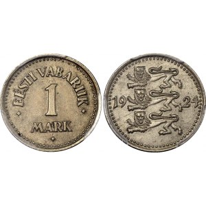 Estonia 1 Mark 1924 PCGS MS 63