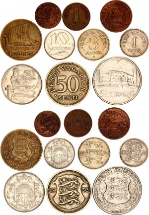Estonia Lot of 10 Coins 1922 - 1937