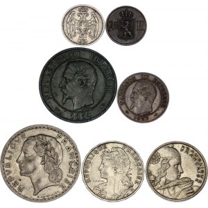 Europe Lot of 5 Coins with Silver 1854 - 1957