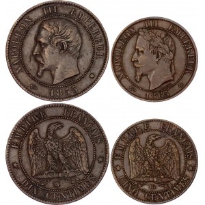 France 10 & 5 Centimes 1855 - 1865