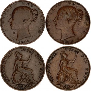 Great Britain 2 x 1 Farthing 1840 - 1847