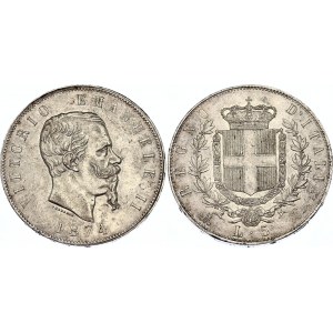 Italy 5 Lire 1874 M BN