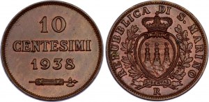 San Marino 10 Centesimi 1938 R