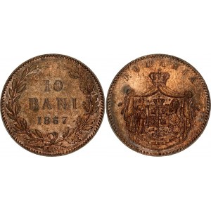 Romania 10 Bani 1867 WATT & CO.