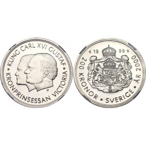 Sweden 200 Kronor 1999 B NGC UNC