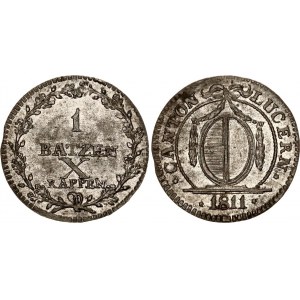 Switzerland Luzern 1 Batzen / 10 Rappen 1811