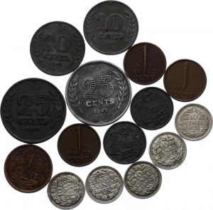 Netherlands Lot of 15 Coins with Silver
