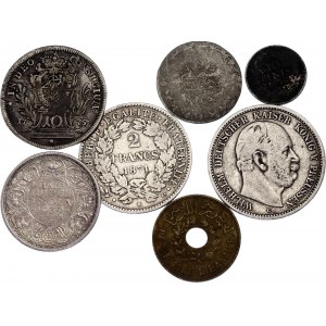 World Lot of 7 Coins 1775 - 1940