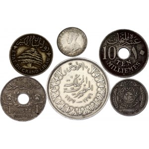 World Lot of 6 Coins 1917 - 1947
