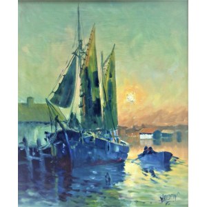 Gunnar Wallentin (1905-1997), Fishing Harbor