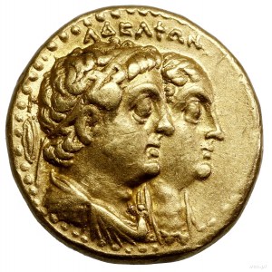 Tetradrachma in gold (1/2 mnaieion), 285-246 BC, Ale...