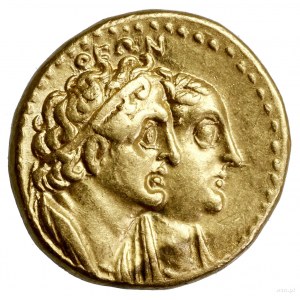 Tetradrachma in gold (1/2 mnaieion), 285-246 BC, Ale...