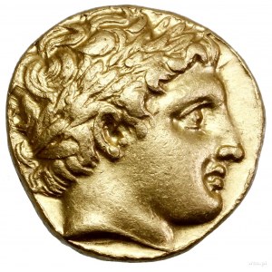 Stater, ok. 323-315 pne, Amfipolis; Aw: Głowa Apollina ...