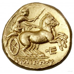 Stater, ok. 323-315 pne, Amfipolis; Aw: Głowa Apollina ...