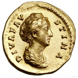 Aureus, 141-161, Rom; Av: Büste der Faustina nach rechts, ...