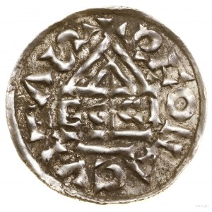Denar, ohne Datum (985-995), Regensburg, Ag-Münzer; Av: K....