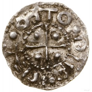 Denarius, no date (973-1002); Av: Greek cross, in each ...