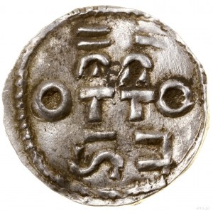 Denar, ohne Datum (973-1002); Av: griechisches Kreuz, in jedem ...