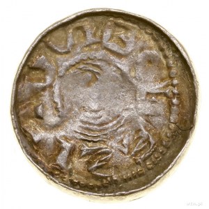 Denar książęcy, bez daty (1070-1076); Aw: Głowa w pereł...