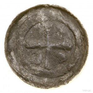 Kreuzdenar, 10./11. Jahrhundert; Av: griechisches Kreuz, in jeder Ecke ....