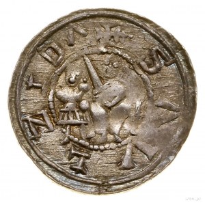 Denarius; Av: A prince on a throne with a sword in his hand, next to a sto...