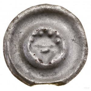 Brakteat, no date (1230-1290); Crowned schematic...