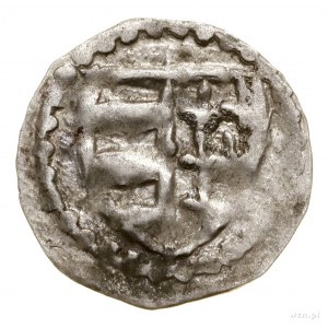 Denarius, Poznań; Av: Andegavian shield; Rw: Two crossed...