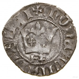 Crown half-penny, no date (1412-1414), Kraków; Av: Kor...