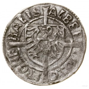 Penny, 1524; Av: Against the background of a long cross a shield with the Eagle ...