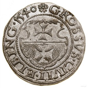 Penny, 1540, Elblag; in the obverse legend PRVSS; Bialk.-S....