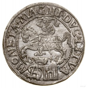 Polnischer Fußpfennig, 1546, Vilnius; Endungen der Legenden L /...