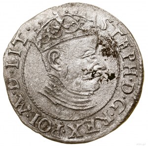 Grosz, 1580, Wilno; w legendzie awersu STEPH…POL M D LI...